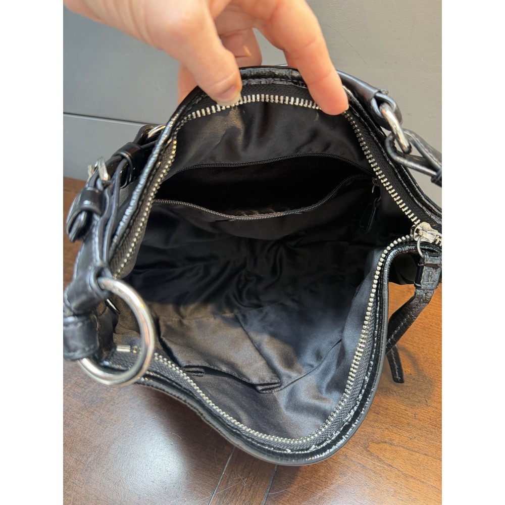 Vtg Y2K Coach Signature Soho Jacquard Hobo Shoulder Bag Black Canvas - Picture 9 of 11